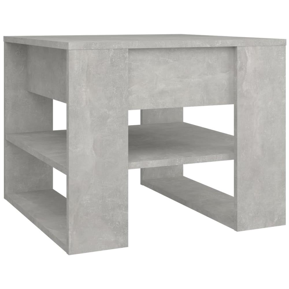 Tavolino Salotto Grigio Cemento 55,5x55x45 Cm Legno Multistrato - Foto 1