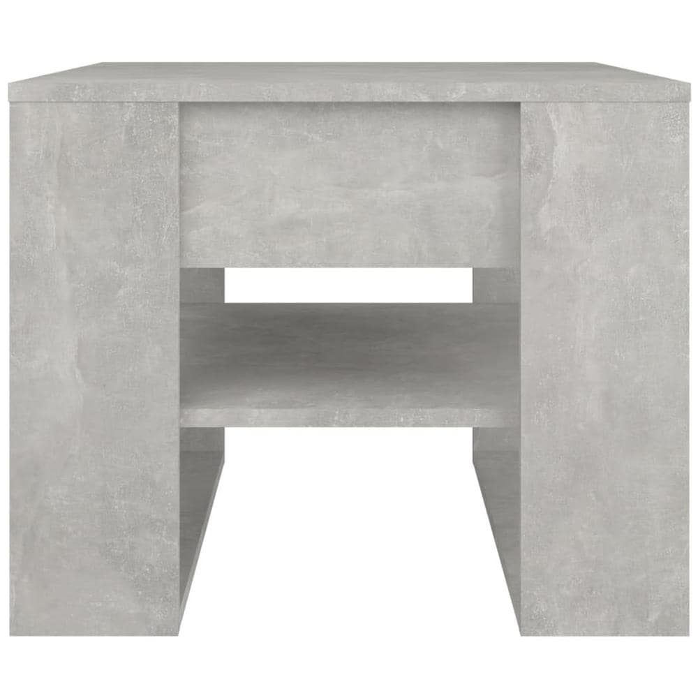 Tavolino Salotto Grigio Cemento 55,5x55x45 Cm Legno Multistrato - Foto 2