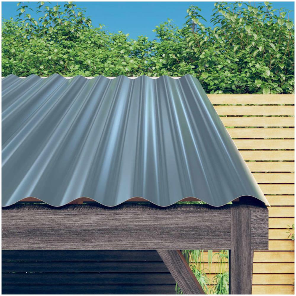 Pannelli Tetto 36pz Acciaio Verniciato A Polvere Grigio 60x36cm - Foto 1