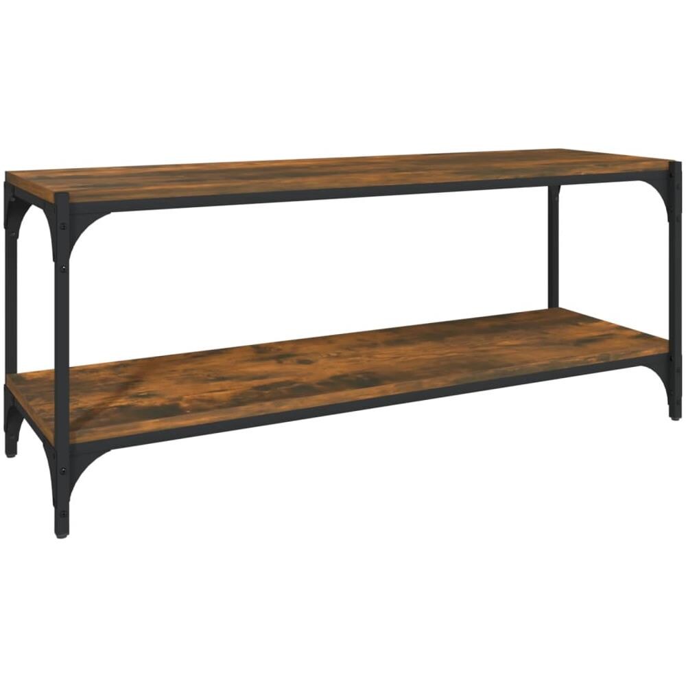 Mobile Tv Rovere Fumo 100x33x41 Cm Legno Multistrato E Acciaio - Foto 2
