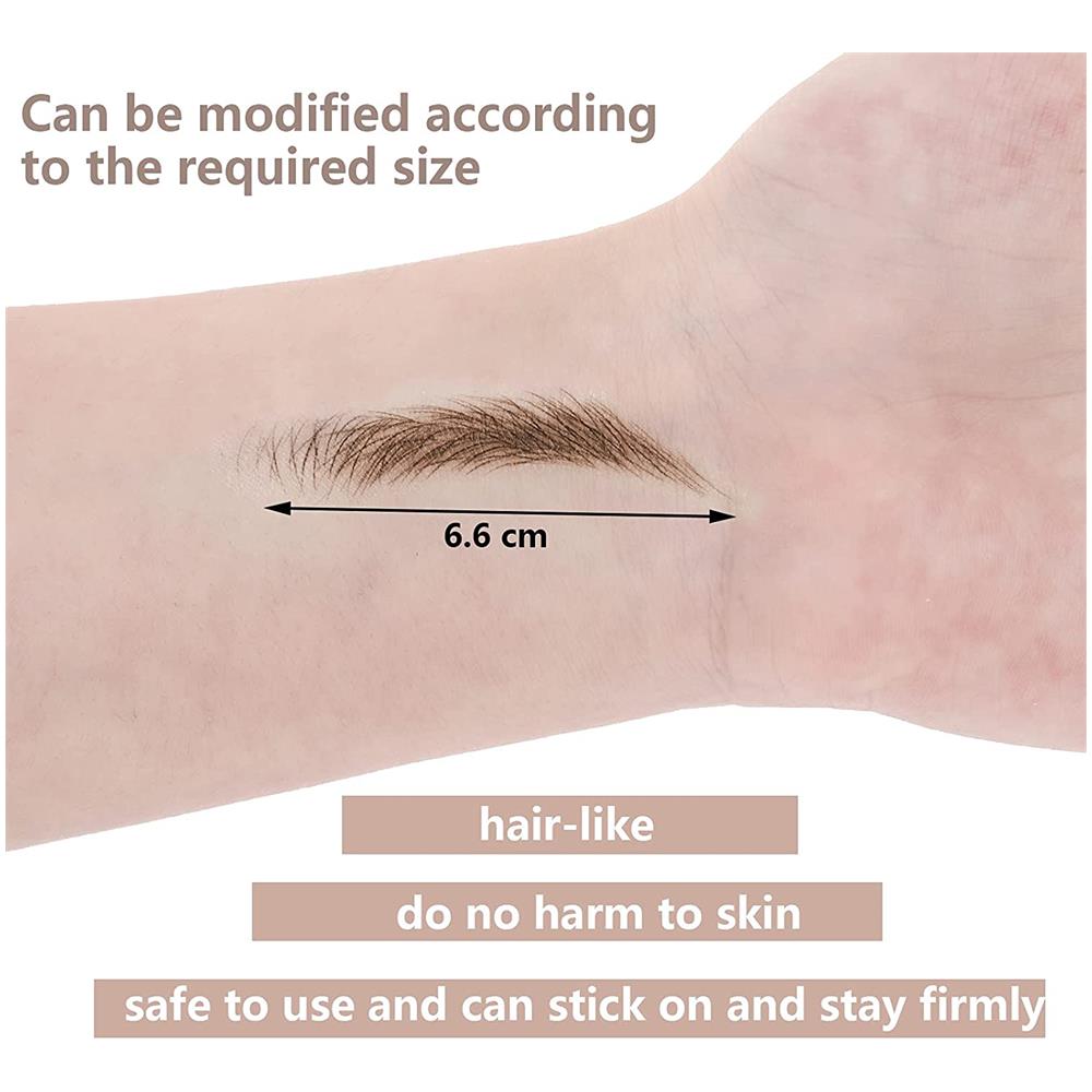 Adesivi Per Sopracciglia Tatuaggio Finto Marrone 11 Paia - Foto 2