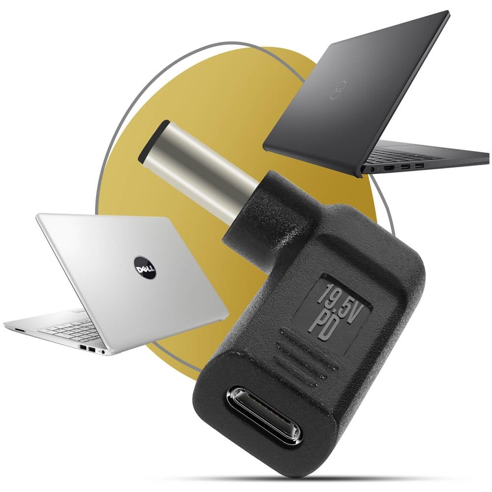 Adattatore Di Ricarica Angolato Da Usb-c A Pc Portatile Dell 7,4 X 5,0 Mm, Nero - Foto 2