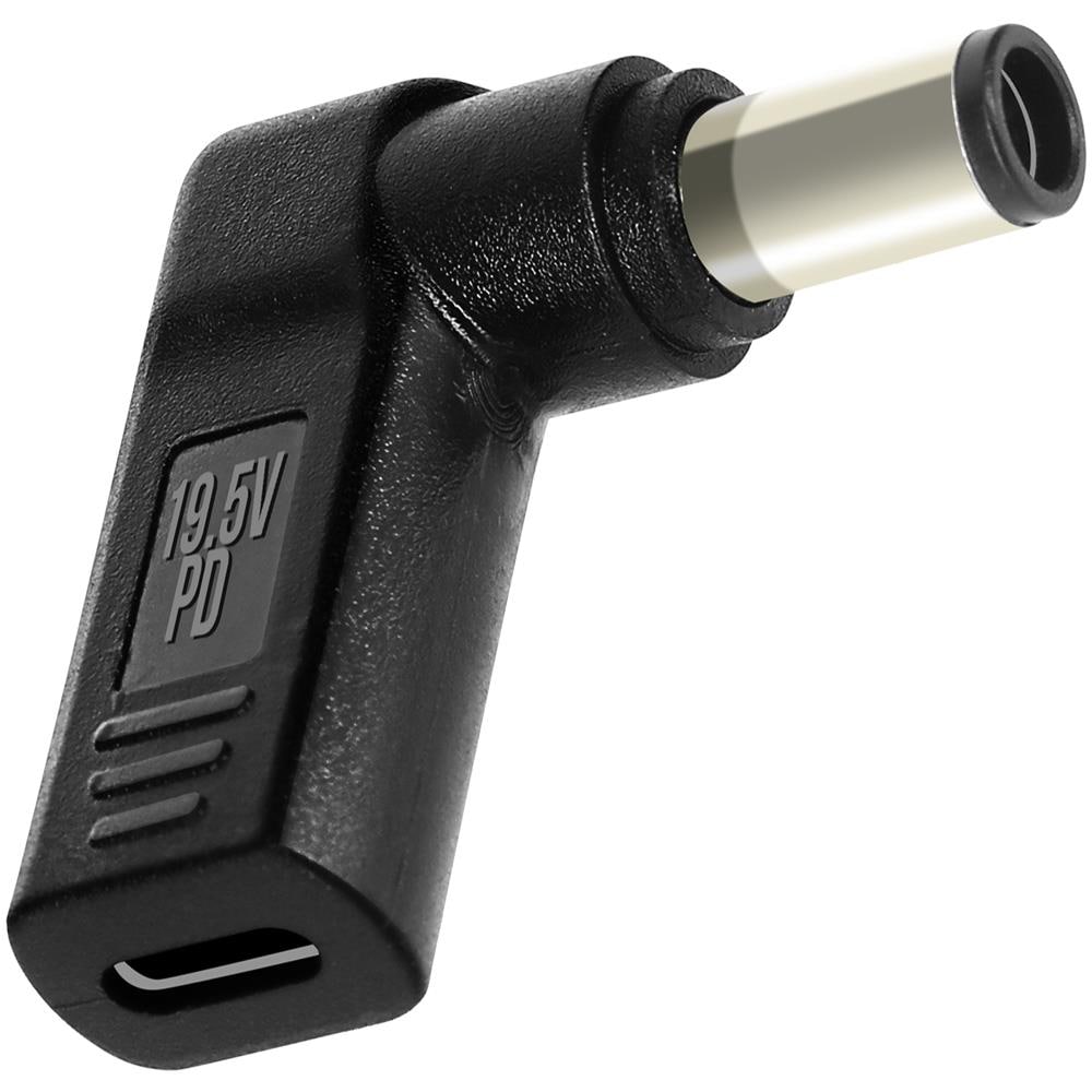 Adattatore Di Ricarica Angolato Da Usb-c A Pc Portatile Dell 7,4 X 5,0 Mm, Nero - Foto 1