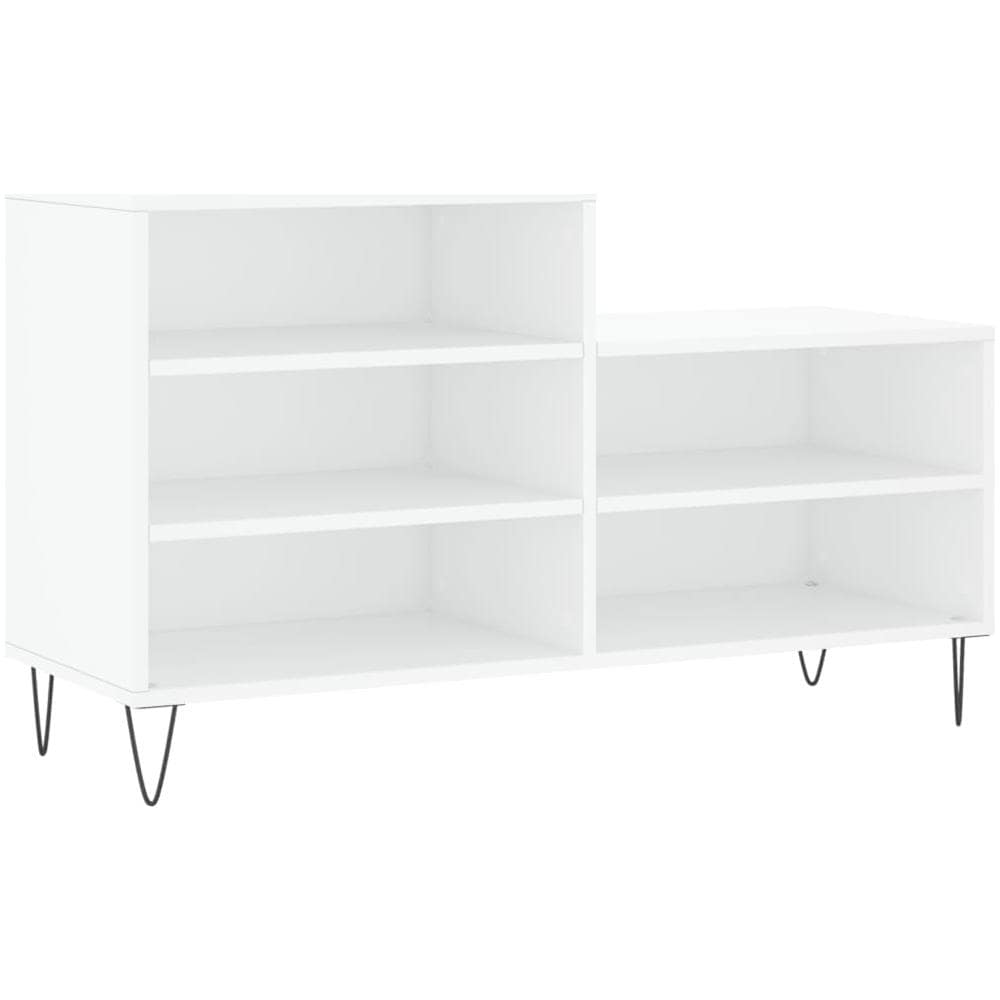 Scarpiera Bianca 102x36x60 Cm In Legno Multistrato - Foto 2
