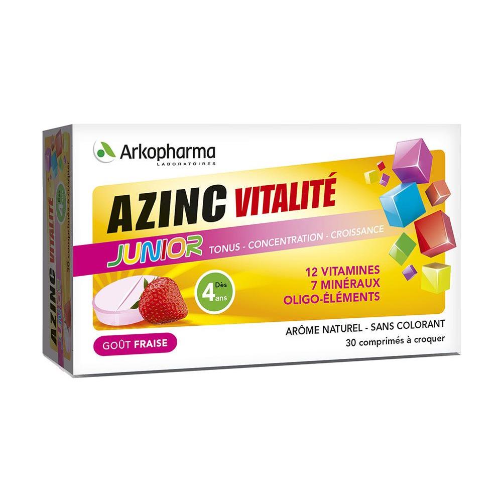 Vitamine C & E, Zinco 30 Compresse Azinc Junior Gusto Fragola - Foto 1