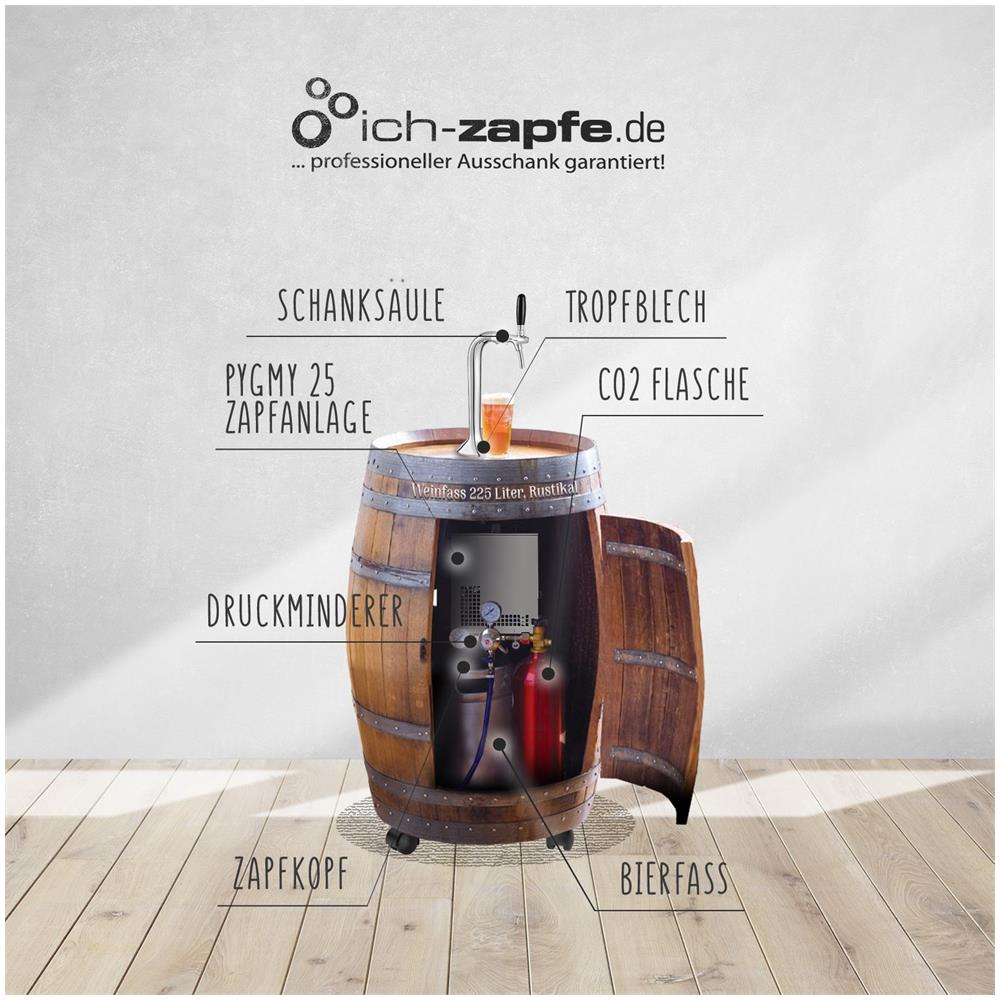 Spillatore Birra Barrique - Set Completo Arrotolabile, Keg:type A - Foto 2