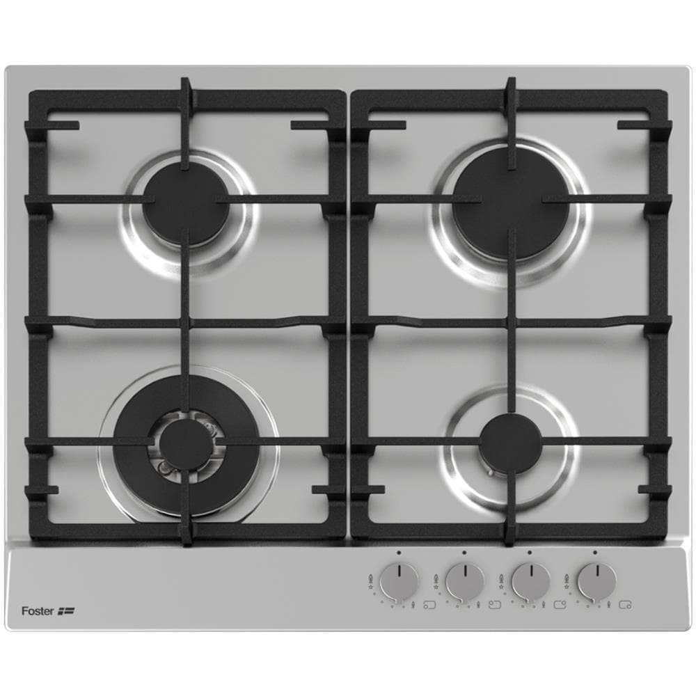 Piano Cottura 7014 032 a Gas da Incaso 4 Zone Cottura da 60 cm Colore Acciaio Inossidabile - Foto 1