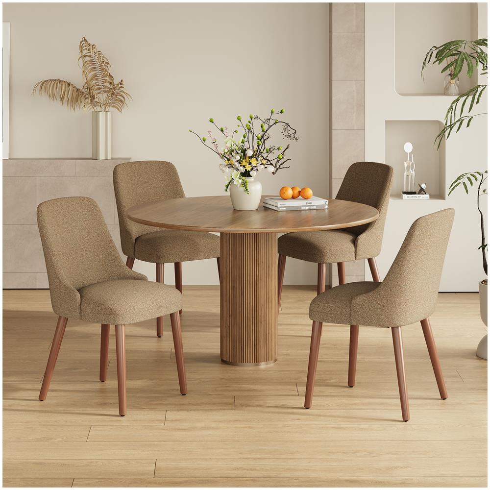 Sedie Da Pranzo Set Da 2 Con Schienale Alto Stile Vintage Chic, Seduta Confortevole, Ideali Per Cucina E Sala Da Pranzo, Marrone - Foto 8