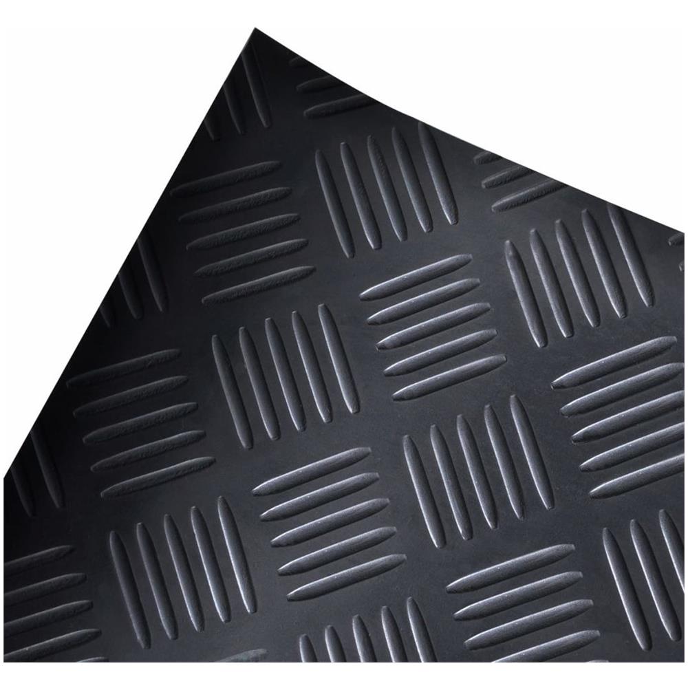 Tappetino Antiscivolo in Gomma 2 x 1 m a Lamiere a Scacchiera - Foto 2