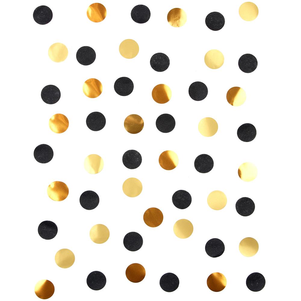 Coriandoli Da Tavola Neri Ed Oro Taglia Unica - Foto 2