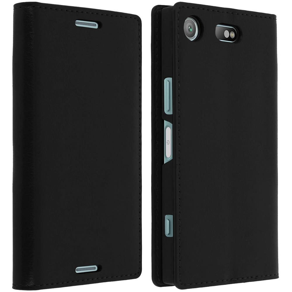 Custodia Per Sony Xperia Xz1 Compact - Serie First Class In Pelle Nera - Foto 2