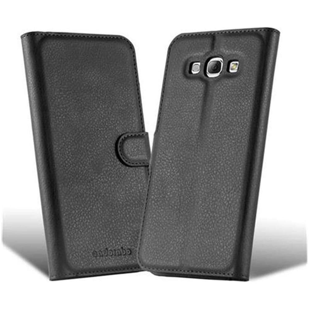 Custodia Compatibile Con Samsung Galaxy A8 2015 In Nero Carbone - Coperchio Protettiva Con Chiusura Magnetica, Funzione Stand E Tasca Per Le Carte - Foto 6