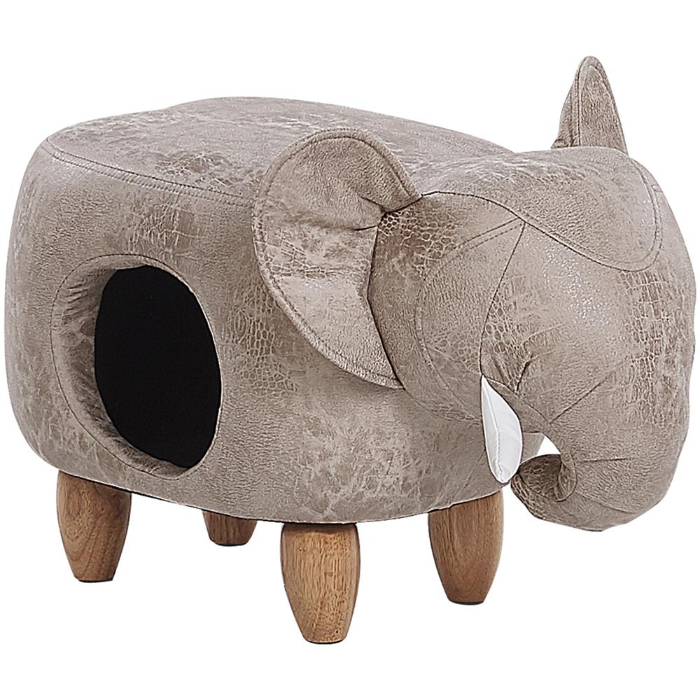 Pouf Animaletto In Tessuto Grigio Jumbo - Foto 1