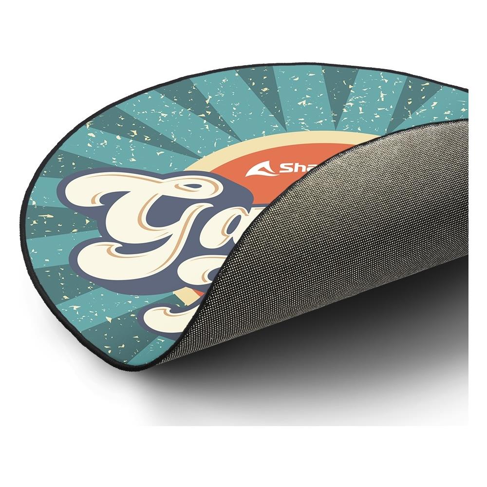 Skiller SFM11 Gaming Area Tappetino per Sedia Gaming in Poliestere Diametro 120 cm - Verde / Giallo - Foto 3