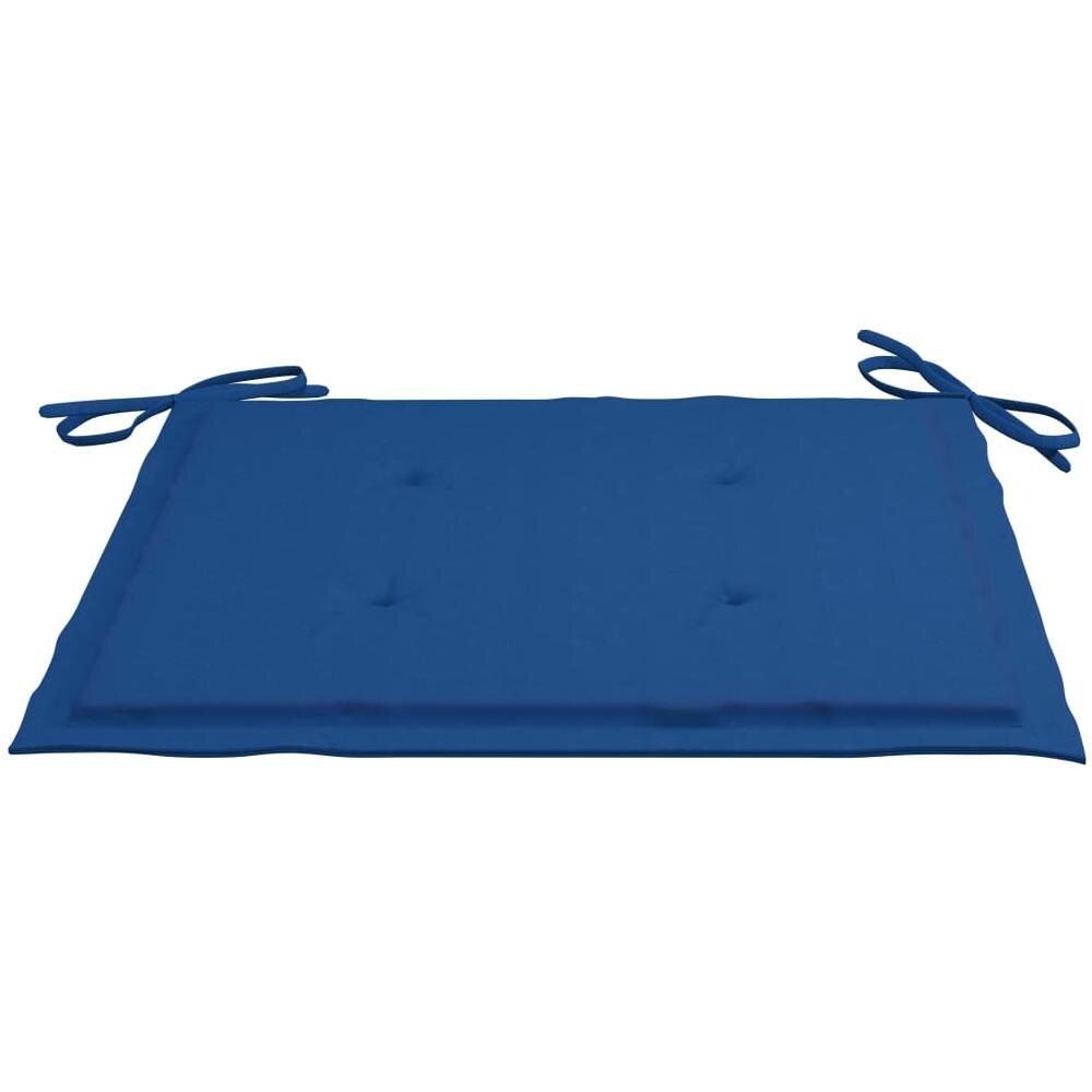 Cuscini per Sedie da Giardino 4 pz Blu Reale 50x50x3 cm Tessuto - Foto 3