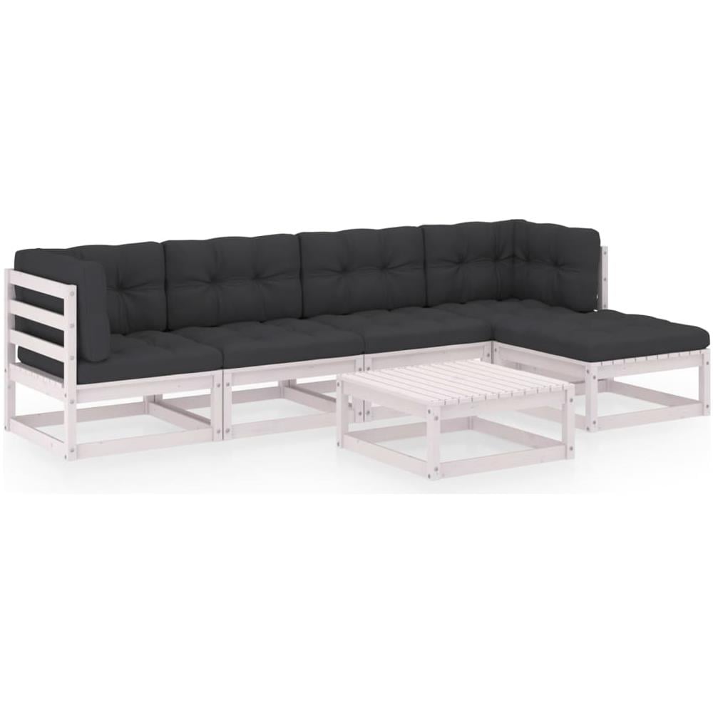 Set Divani da Giardino 6 pz con Cuscini Legno Massello di Pino - Foto 2