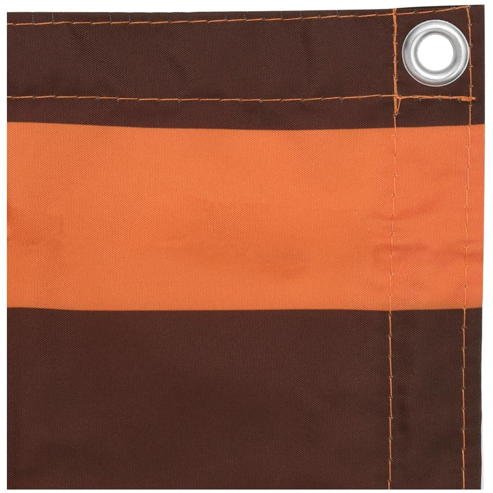 Paravento Balcone Arancione e Marrone 90x300 cm Tessuto Oxford - Foto 2