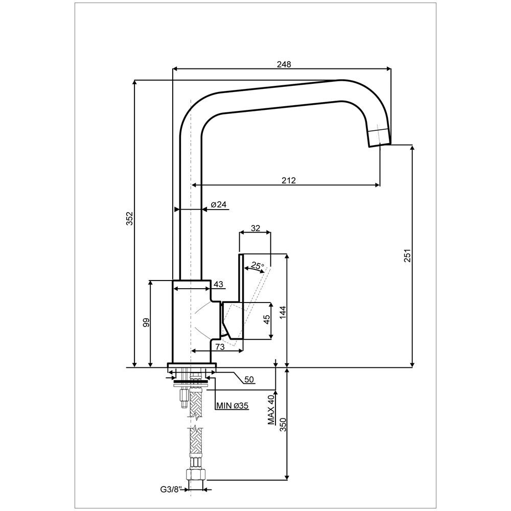 MI3CR Miscelatore Monocomando per Lavello Finitura Cromo - Foto 2