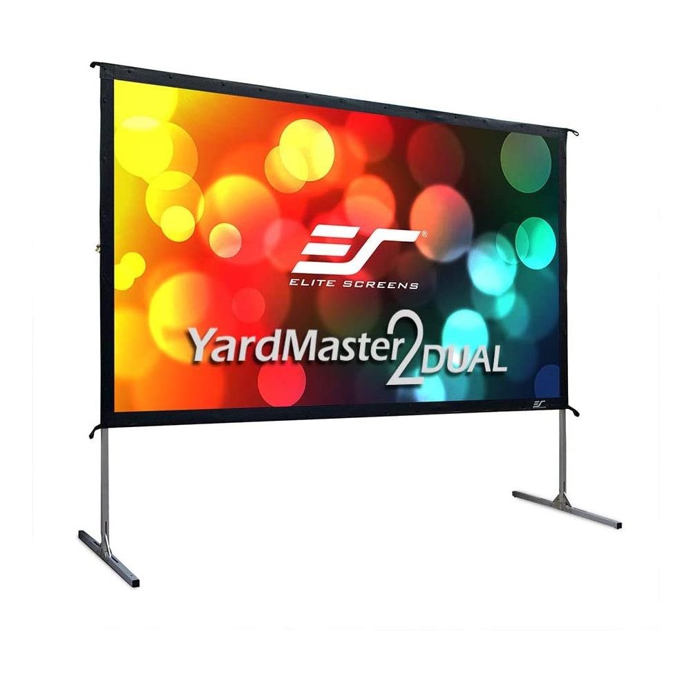 Schermo di Proiezione Yard Master OMS150H2-DUAL 150"manuale Formato 16:9 Nero - Foto 1