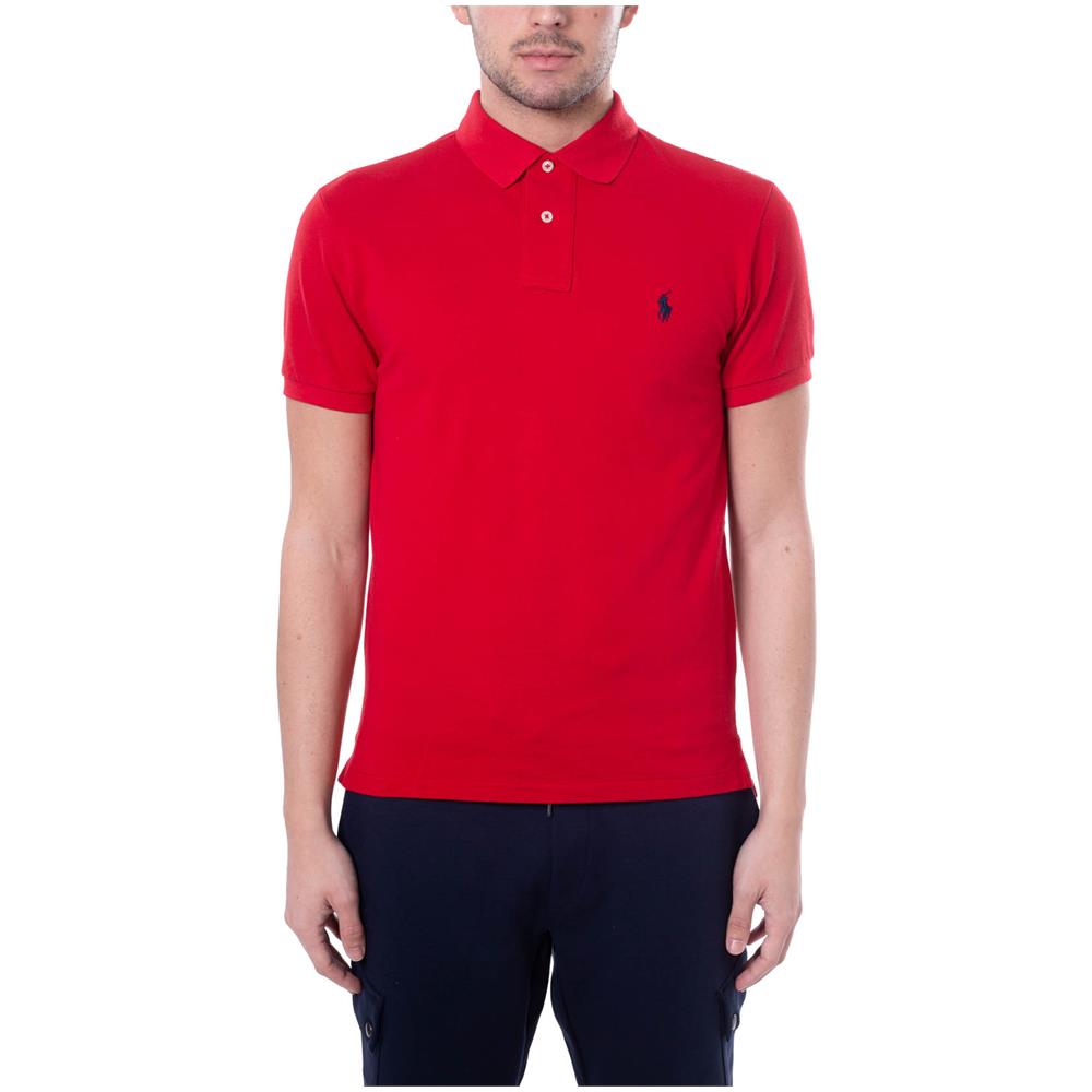 Polo Uomo Slim Fit In Piquè Blu - Foto 1