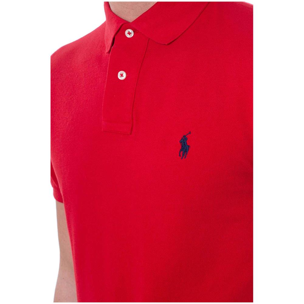 Polo Uomo Slim Fit In Piquè Blu - Foto 4