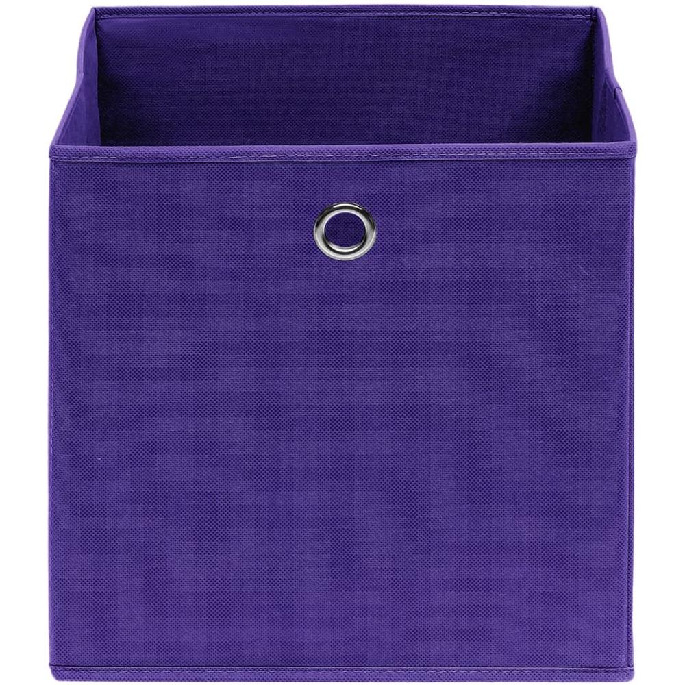 Contenitori 4 pz in Tessuto non Tessuto 28x28x28 cm Viola - Foto 3