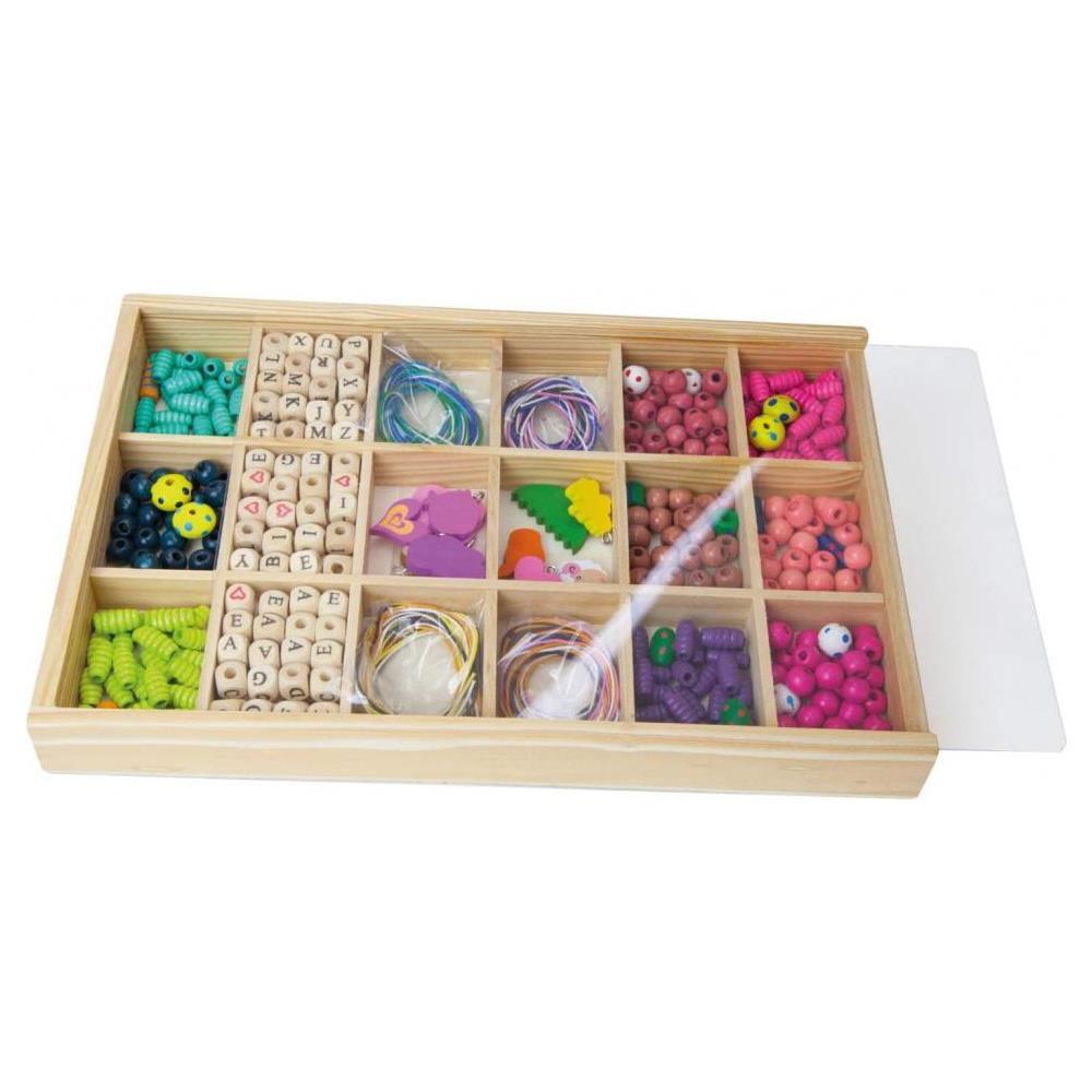 Set Artigianale Perline Di Legno Ragazze 405 Pezzi - Foto 2