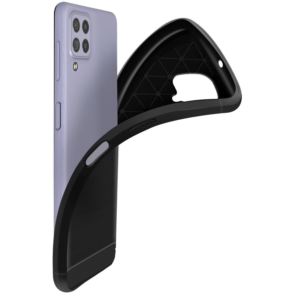 Cover Per Samsung A22 4g, M32 E M22 Carbonio Effetto Metallo Spazzolato - Foto 2