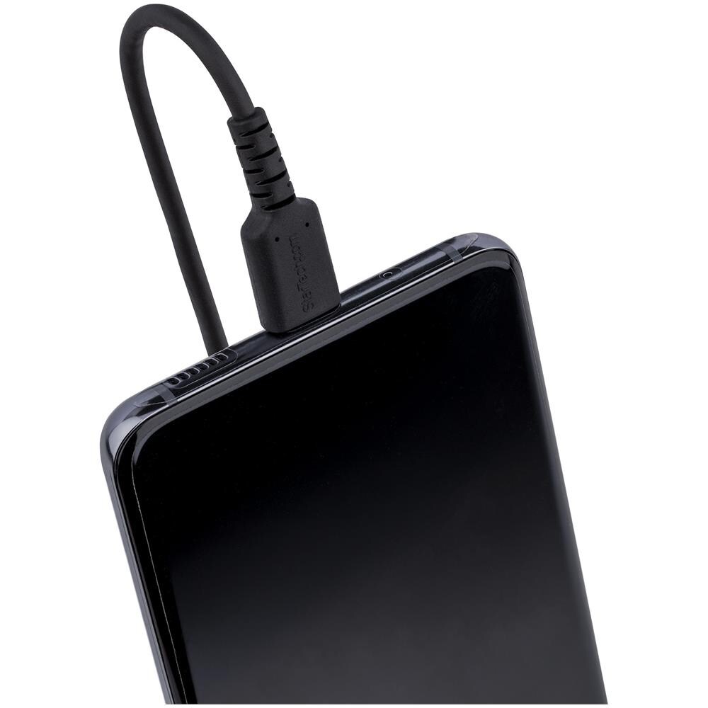 Cavo USB C Ricarica Veloce da 1m; Cavetto USB tipo C 2.0 Spiralato di Alimentazione e Sincronizzazione; Cavo Adattatore USB A a USB C in resistente Fibra Aramidica, Maschio-Maschio, TPE - Nero - Foto 6