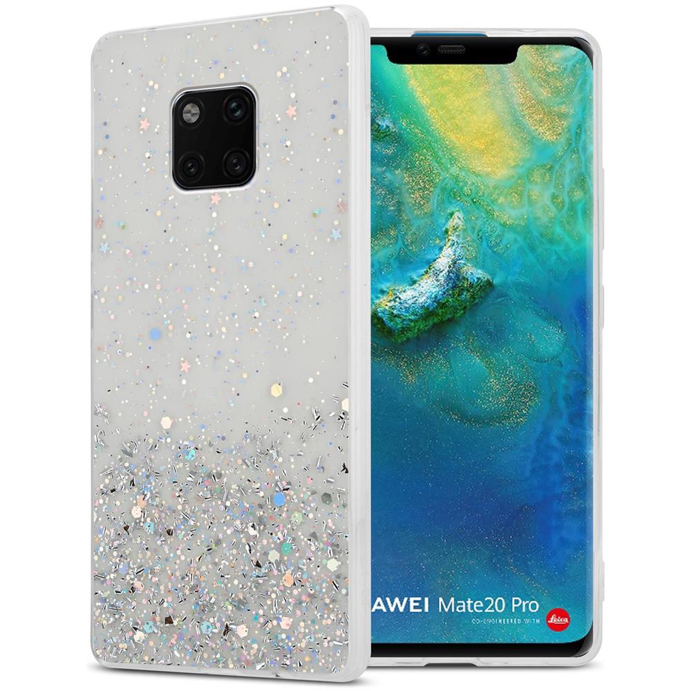 Custodia Compatibile Con Huawei Mate 20 Pro In Trasparente Con Glitter - Coperchio Protettivo In Silicone Tpu Flessibile Con Glitter Scintillanti - Foto 1