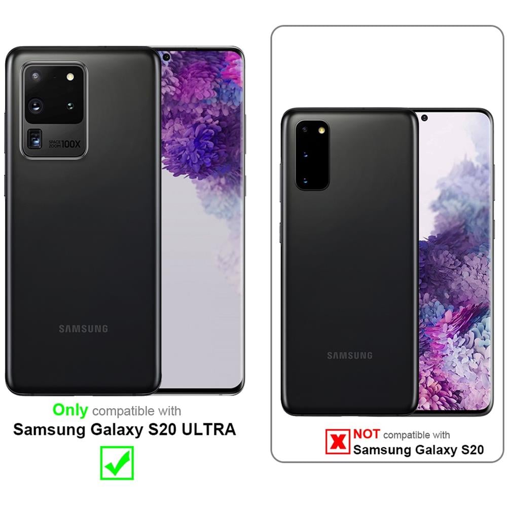 Cadorabo Custodia Compatibile Con Samsung Galaxy S20 Ultra In Rosa - Blu - Coperchio Protettivo Bicolore In Vetro Temperato E Silicone Tpu - Foto 2