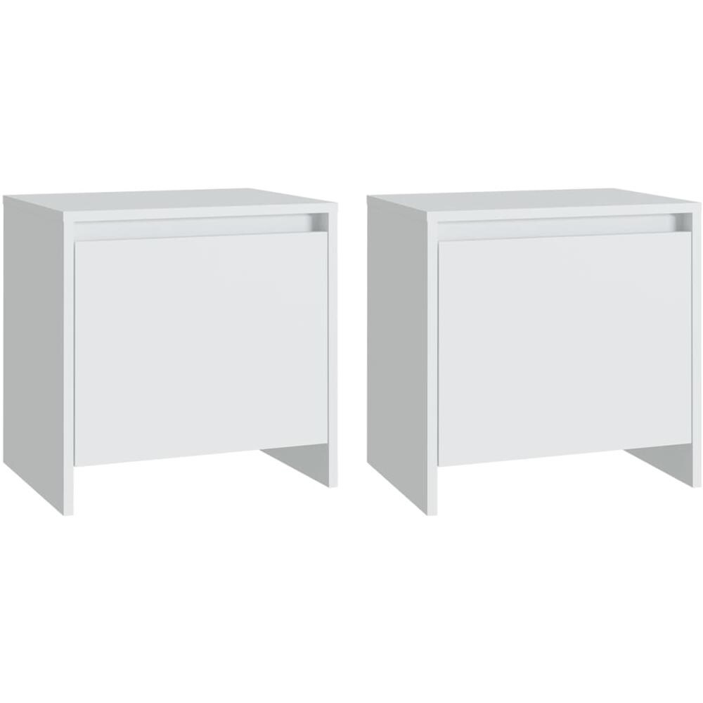 Comodini 2 pz Bianchi 45x34x44,5 cm in Truciolato - Foto 1