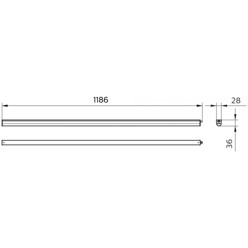 Plafoniera Led 20w 120 Cm Ledinaire Morsettiera Batten Collegabile Bn021c Bianco Caldo 3000k 36x28x1186 Mm Pc - Foto 1