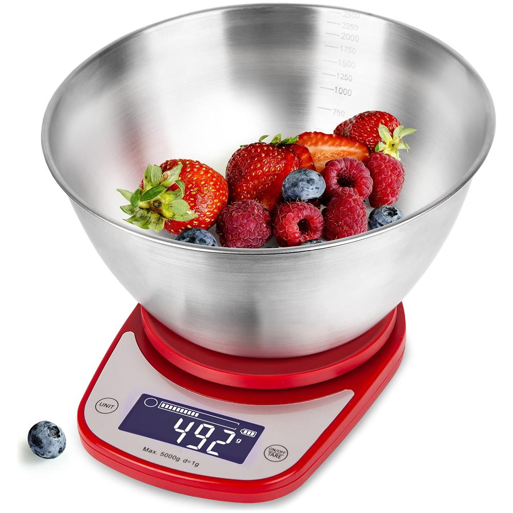 Ks865 Bilancia Da Cucina Digitale Ultrasottile - Portata 1g / 5 Kg - Alta Precisione - Funzione Tara - Superficie In Vetro - Foto 1