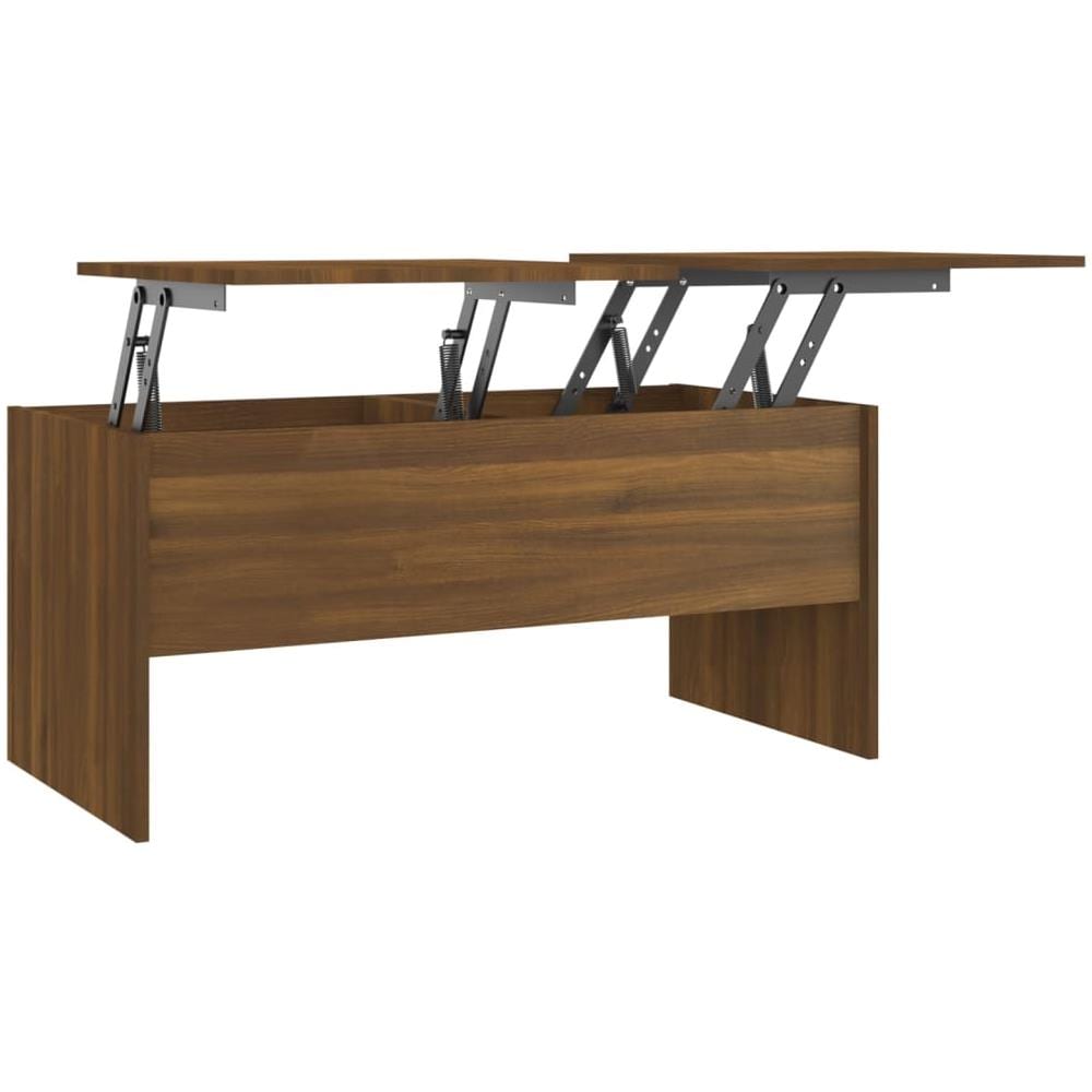 Tavolino Rovere Marrone 102x50,5x46,5 Cm In Legno Multistrato - Foto 1