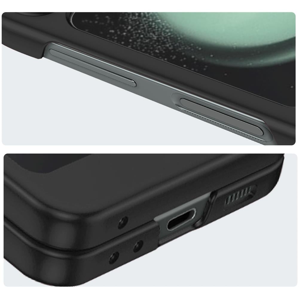 Cover Per Samsung Galaxy Z Flip5 Cavalletto Supporto Serie Classic Stand Nera - Foto 2