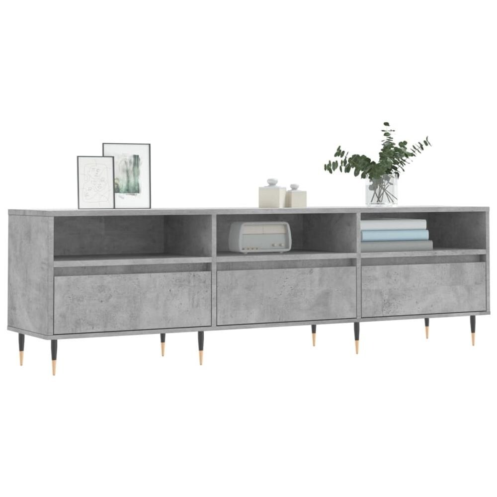 Mobile Tv Grigio Cemento 150x30x44,5 Cm Legno Multistrato - Foto 3