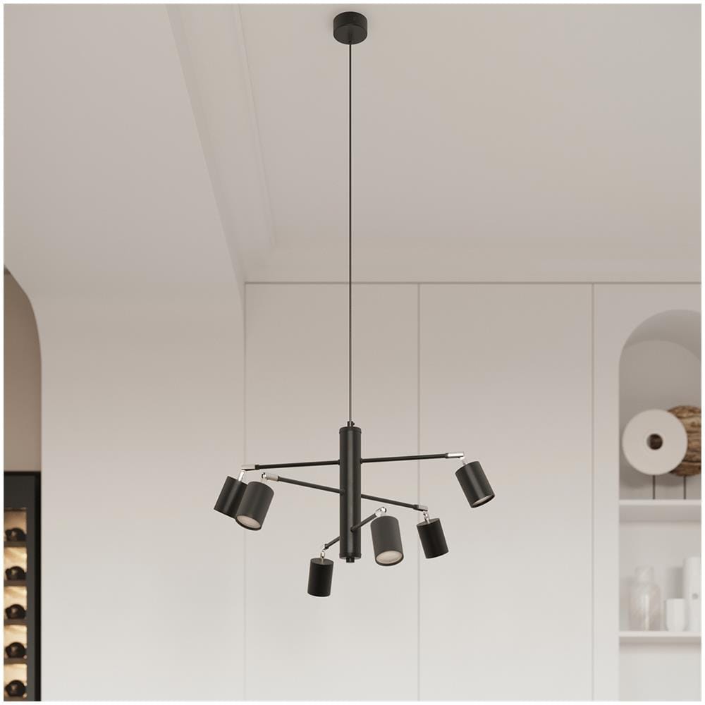 Lampada A Soffitto Lemmi 4l Nero Sl. 1168 - Moderno Lampade Da Soffitto Nero 20x100x24 Cm - Foto 1
