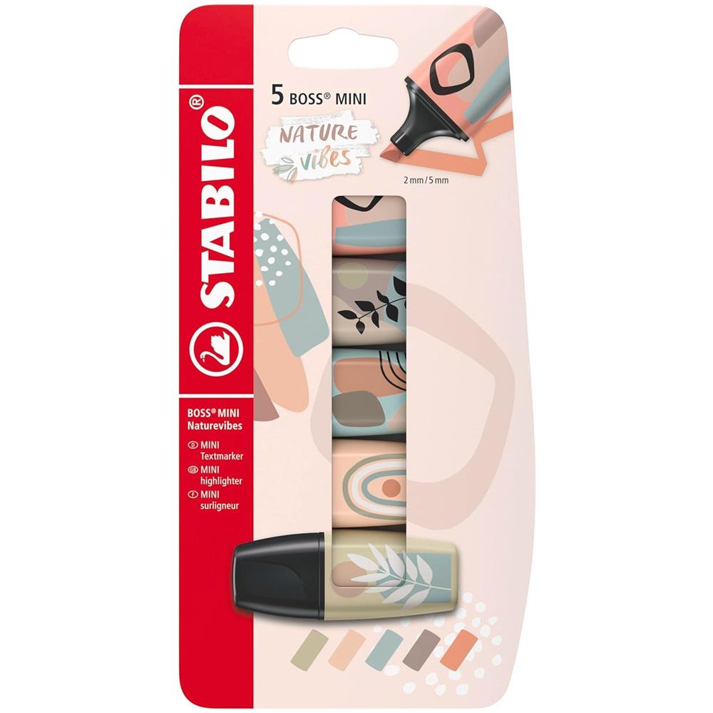 BOSS MINI Naturevibes - Evidenziatore - Pack da 5 - Colori assortiti - Foto 1