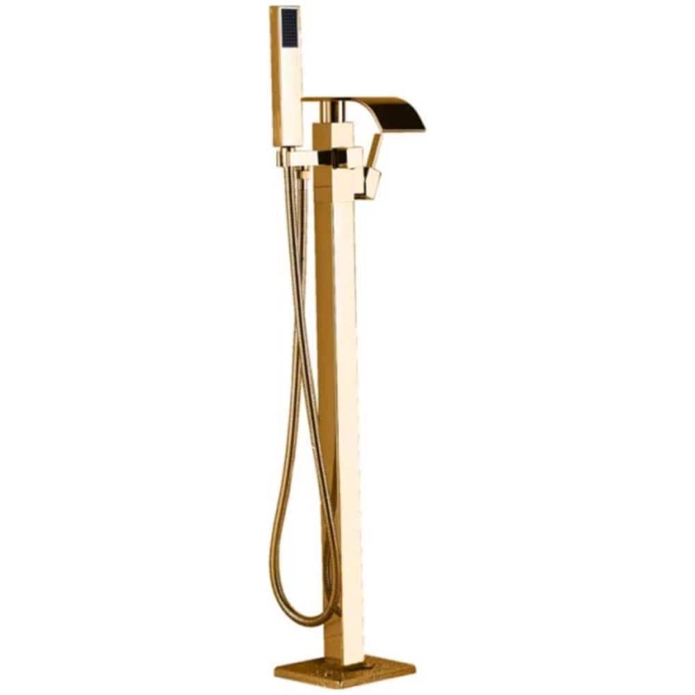 Rubinetto per vasca da bagno indipendente, Blackswan, tipo M88, modello oro lucido, misura 98 cm - Foto 1