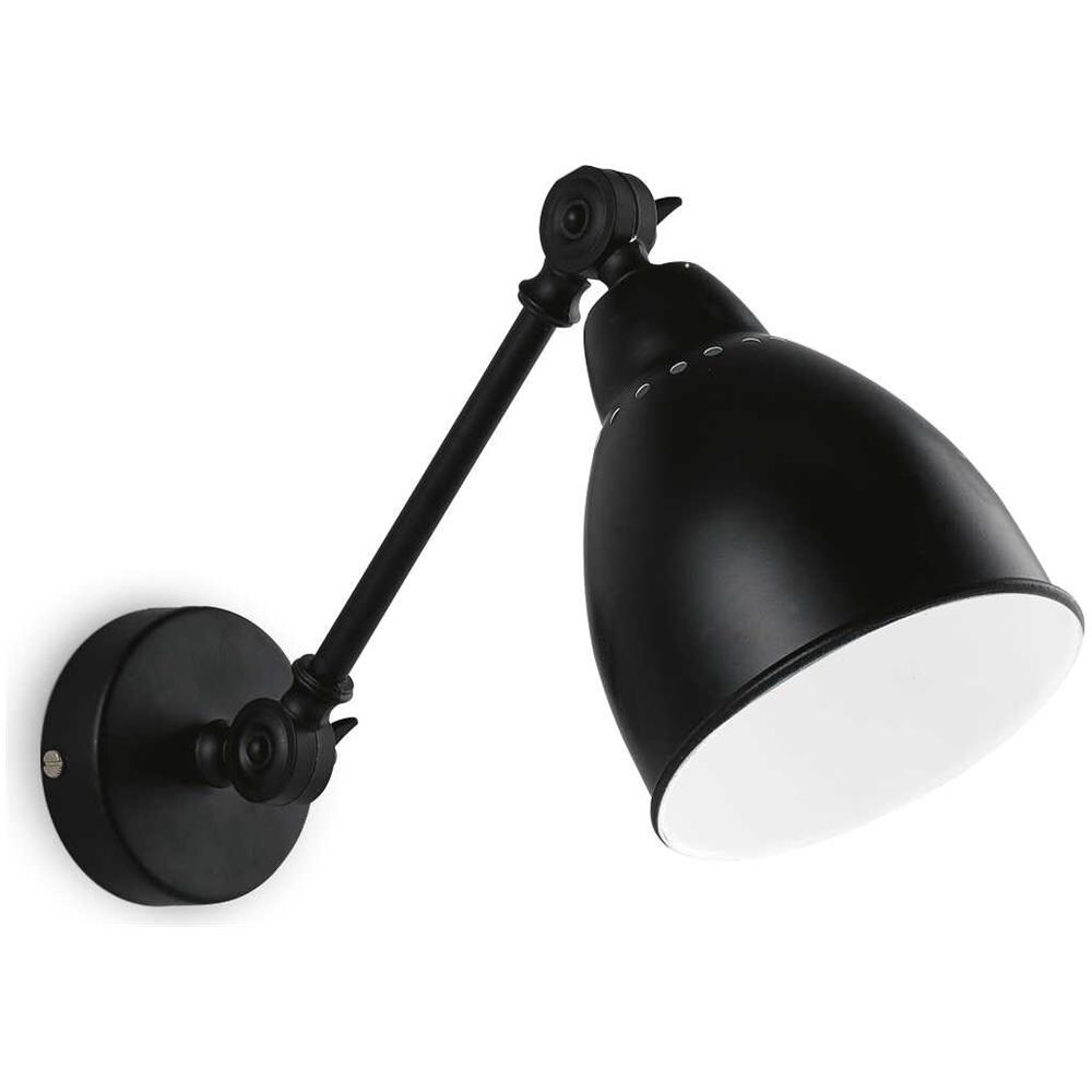 Lampada Da Parete Newton Ap1 Nero Max 1 X 60w E27 - 240v - Foto 6
