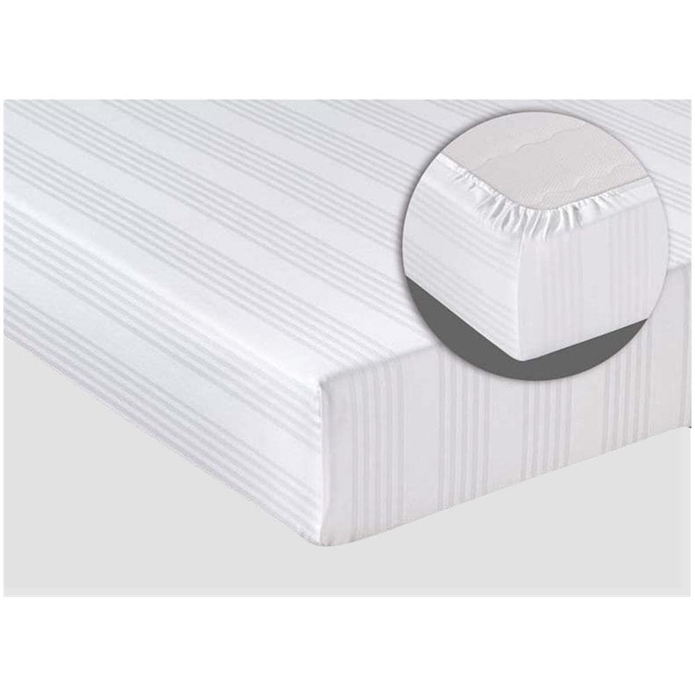 Coprimaterasso Bianco Protezione Letto Materasso Modello Sanfort Con Angoli 1 Piazza E Mezza Coprimat Angoli - Foto 2