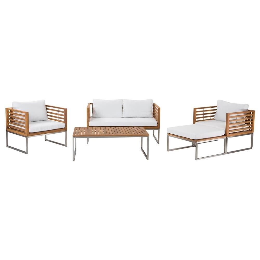 Set Da Giardino In Acciaio E Legno Di Acacia Bermuda - Foto 1