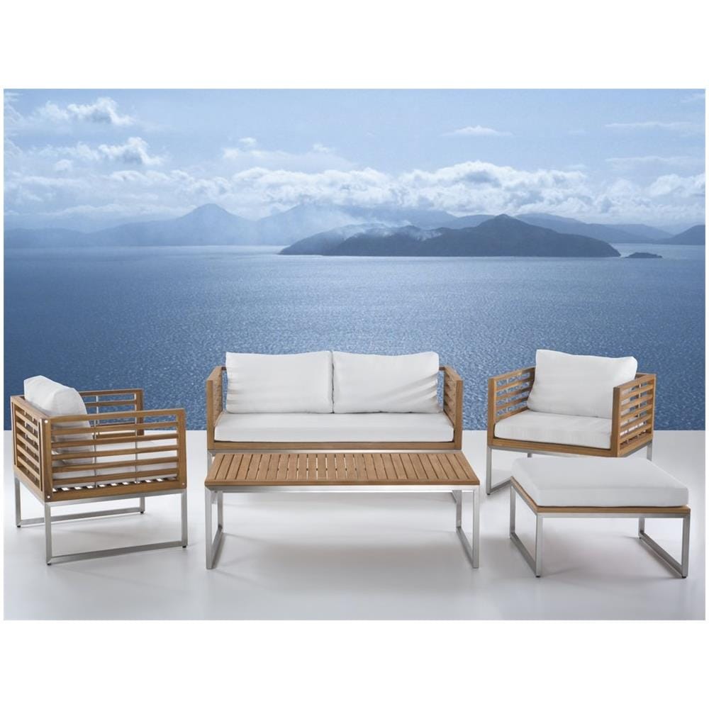 Set Da Giardino In Acciaio E Legno Di Acacia Bermuda - Foto 2
