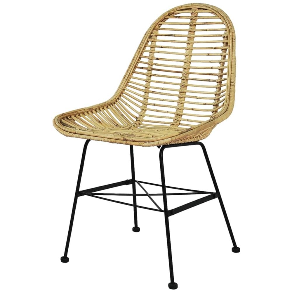 Sedie Da Pranzo Set 6 Pz In Rattan Naturale - Foto 2