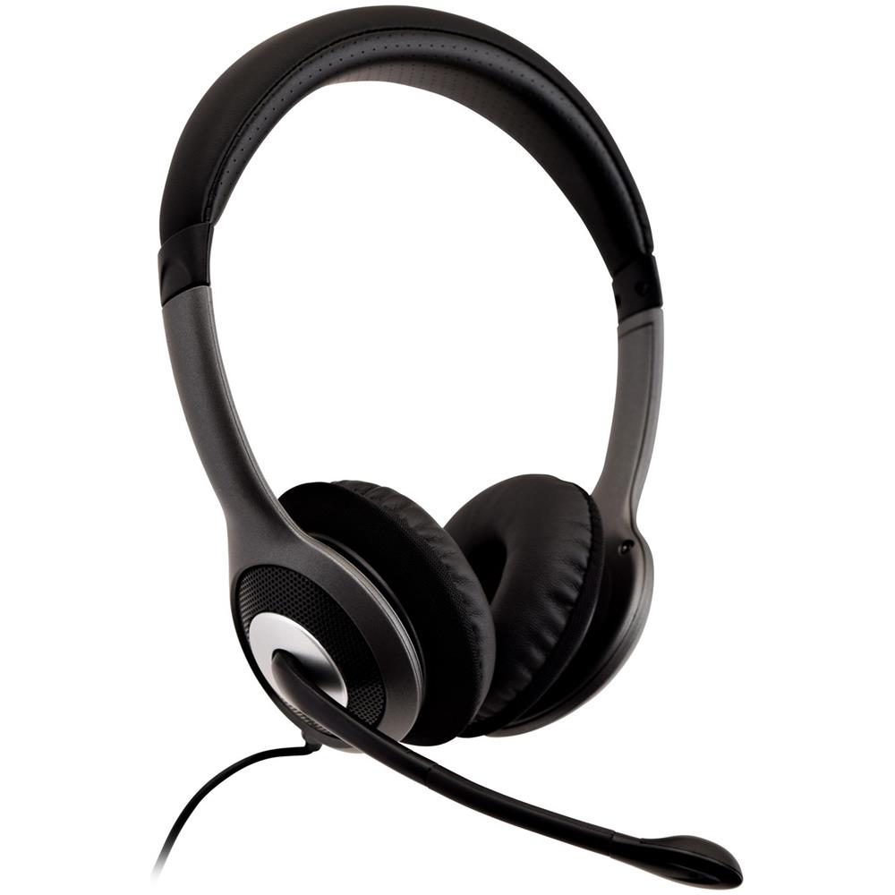 HU521 Cuffia Stereo Padiglione Auricolare Cablato con Microfono Integrato Colore Nero / Argento - Foto 1