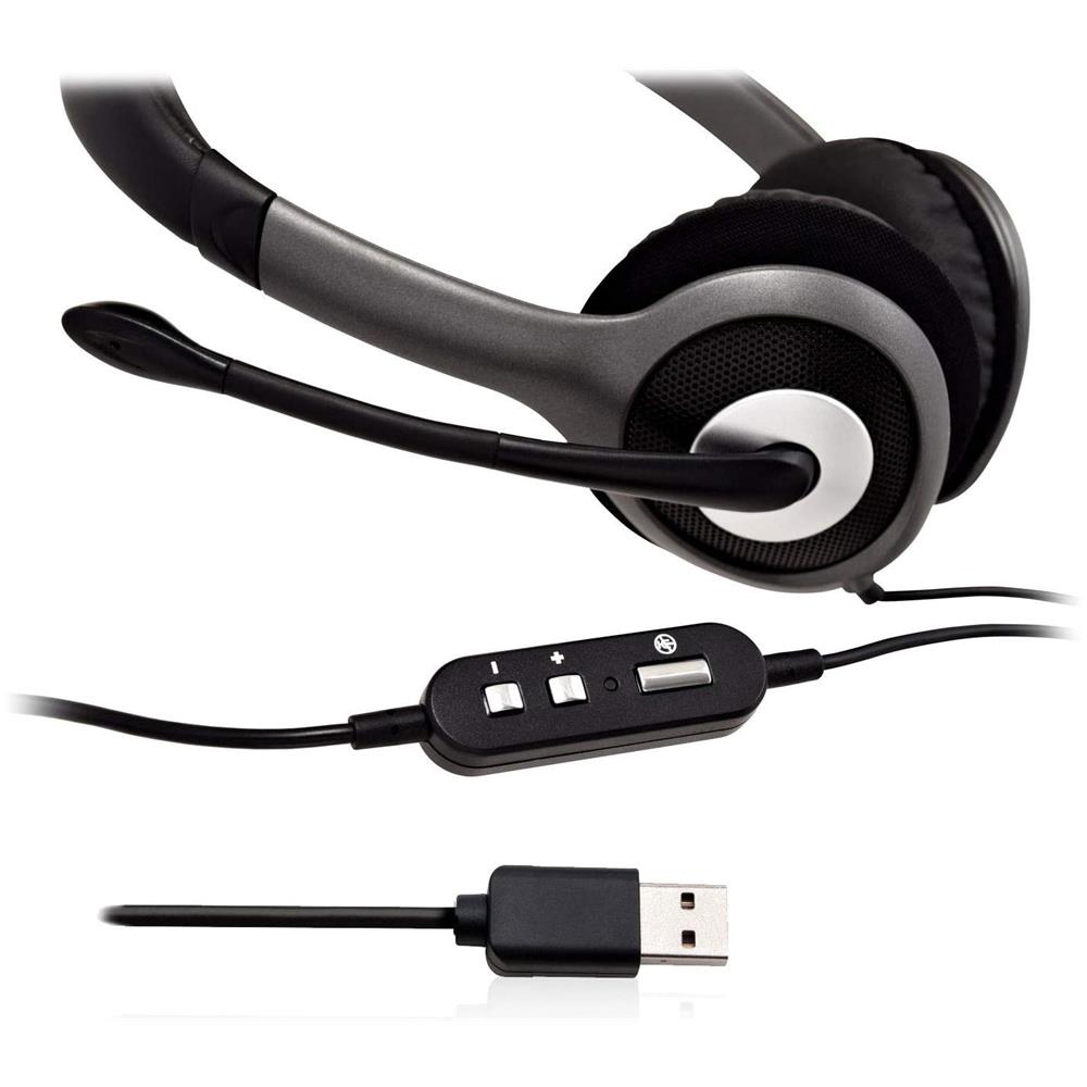 HU521 Cuffia Stereo Padiglione Auricolare Cablato con Microfono Integrato Colore Nero / Argento - Foto 5