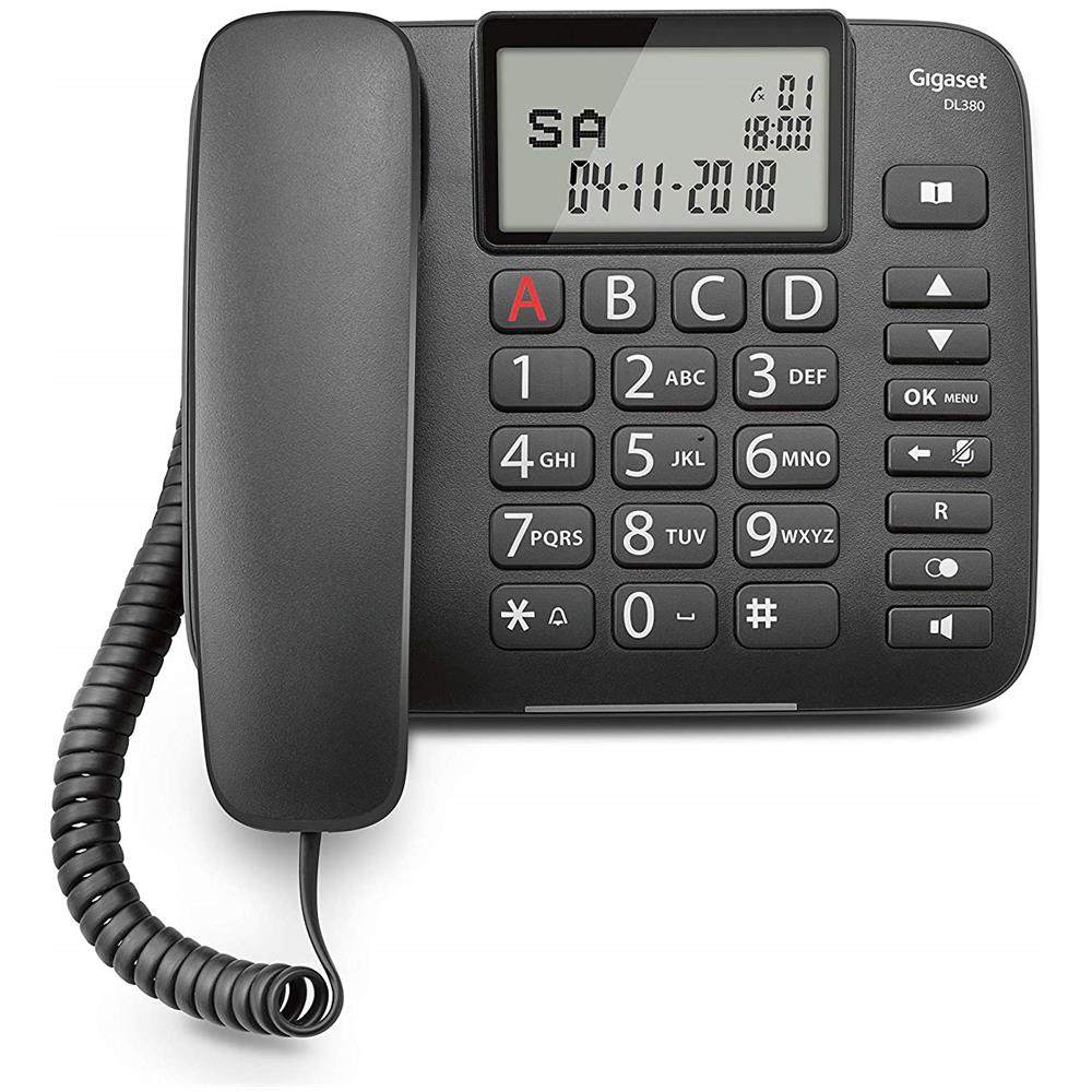 DL380 Telefono Fisso a Filo con Tasti Grandi e Vivavoce Colore Nero - Foto 4