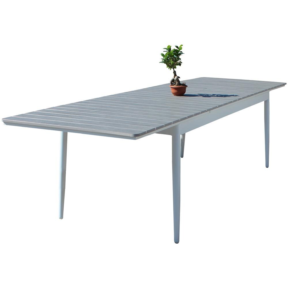 Milani Home Donato Tavolo Da Giardino Allungabile In Alluminio E Polywood 160240 X 90