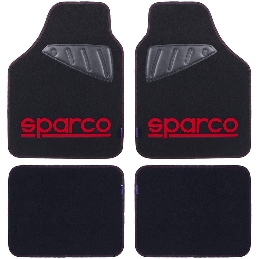Set Spc19 Completo Tappetini Universali Auto Moquette Nero /rosso Poliestere - Foto 2